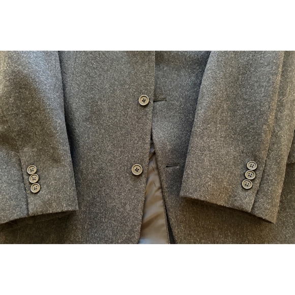 Eddie Bauer Wool Cashmere Blazer Mens 44T Dark Gray 3-Button Sport Coat Jacket - Picture 10 of 15